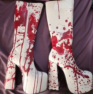 COMPLETELY SOLD OUT ONLINE DOLLS KILL// TRICKS N TREATS SCREAM QUEEN GOGO BOOTS!